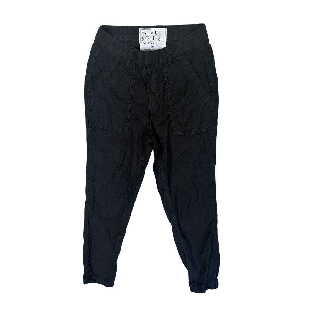 Frank & Eileen Jameson Utility Jogger Cotton Flax Blend Black 2
